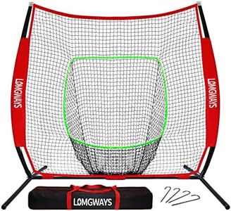 7'x7' Baseball Practice Net for Hitting and Pitching, Portable Softball Net for Batting with Carrying Bag