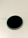 BYT 15W ABS Wireless Charger Pad, Fast Charging Phone Stand for iPhone, Samsung Galaxy, Google Pixel, Airpods, Qi-Compatible Devices, USB-C Cable - Black