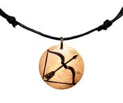 Bow and Arrow Necklace Archery Gifts Wooden Artemis Handmade Jewellery