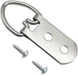 20 Pack D-Ring Steel Picture Hangers Heavy Duty with Screws Picture Frames Double Holes Clasp Picture Hang Solutions, for Hanging Clock Paintings Artwork Picture Frame Hook Photos Mirrors