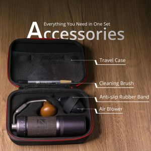 1Zpresso J-Ultra Manual Coffee Grinder, Iron Gray – 40g Conical Burr, Foldable Handle, Adjustable for Espresso
