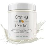 Chalky Chicks Chalk Paint - Chalk Paint for Furniture, Craft Paint, Cabinet Paint, Wood Paint, and Furniture Paint, Spray Paint-Ready for Home Decor - Salt Flats (Off White) 16 Fl Oz (Pack of 1)