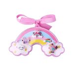 El Regalo 5PCs Kids Rings Set- Little Girl Adjustable Rings Gift Combo Pack with Shell/Rainbow Shape Box- Jewelry Gifts for Girls Kids (Rings Rainbow Gift Box)