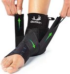 BioSkin Ankle Compression Brace - Ankle Wrap for Sprained Ankle, Post Injury Ankle Brace, Ankle Support Brace for Women and Men, Swollen Feet Relief, HSA or FSA Eligible