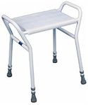 Aidapt Height Adjustable Shower and Bath Stool with Anti Slip Feet, Easy Clean Surface and Hand Grip to Aid Stability. For Users Who are Elderly, Disabled, Pregnant or Unsteady on their Feet