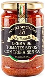 La Rustichella - Crema de Tomate Seco con Trufa Negra 280g , Vegano , Sin Gluten , Sin Colesterol - Delicadeza Italiana