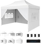 PHI VILLA 10x15 Commercial Canopy Tent Ez Up with Sidewalls Sun Shade & Waterproof Protection for Outdoor Events, Weddings, and Parties