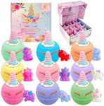Unicorn Bath Bombs for Kids, 9 Larg