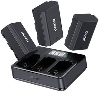 llano NP-FZ100 Battery 2400mAh 3 Pack & 45W 3 Slot Fast Charger Set