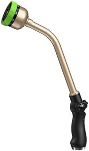 RAINPOINT Watering Wand, 16 Inch Metal Garden Hose Wand with 9 Spray Patterns, Long Hose Sprayer Nozzle For Hanging Baskets, Shrubs,Lawn (Green)