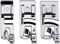 3Pcs Narrow Rolled Hem Sewing Machine Presser Foot Set (3mm, 4mm and 6mm) for All Low Shank Snap-On Singer, Brother, Babylock, Euro-Pro, Janome, Kenmore, White, Elna Sewing Machines