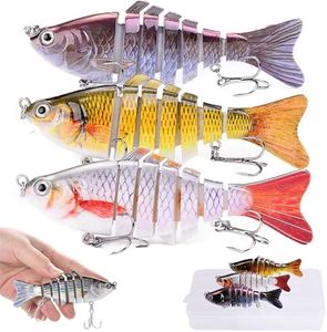 Robotic Fishing Lure - Bionic Swimming Bait, 3D Swimming Bait for Freshwater & Saltwater, Fishing Lures for Bass Trout, Robotic LureThat Swim by Itself (3 Lures)