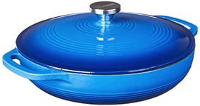 Lodge Color Ec3Cc33 Enameled Cast Iron Covered Casserole - Caribbean Blue - 3-Quart