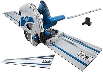 Scheppach Tauchsäge PL75 inkl. 1400mm Führungsschiene Handkreissäge | 1600W Leistung | Schnitttiefe 75mm | SägeblattØ 160mm - 36 Zähne | neigbar mit Kippschutz bis 45° | inkl. umfangreichem Zubehörset