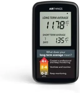 Airthings Corentium Home Radon Detector 2350 Portable, Lightweight, Easy-to-Use, (3) AAA Battery Operated, USA Version, pCi/L