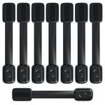 ECHOCUBE Child Safety Cupboard Locks, 8 Packs Adjustable Baby-Proof Cabinet Locks with 3M Adhesive, Multi-use Baby Safety Locks for Cabinets, Drawers, Fridge, Toilet, Trash No Drilling Needed (Black)