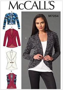 McCall's M7254 Misses' Cardigans with Shawl Collar Variations, Size 4-8-10-12-14