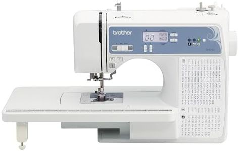 Brother Sewing and Quilting Machine, Computerized, 165 Built-in Stitches, LCD Display, Wide Table, 8 Included Presser Feet, White, 20x12x17