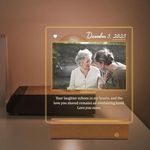 THE GRANDEUR Personalised Acrylic Photo Frame with Led, Customized Photo Frame, Birthday Gift, Engagement Gift, Couples Gift, Tabletop