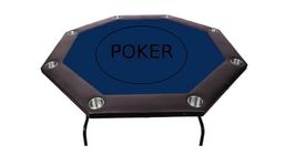 YAJVANE Octagonal Poker Table for Gaming (Blue)
