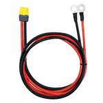 XT60 to O Ring Terminal Cable,XT60H Female to O Ring Eyelet Terminal Plug Connector Cable 12AWG RC ESC Charger Side Power for for RC Lipo Battery FPV Racing Drone(3.3Feet/1m)