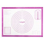 Extra Large Silicone Baking Mats Sheet, Non Stick Pastry Rolling Mat with Measurement 71×51cm, Non-Slip Silicon Dough kneading Mat, Counter Table Mat, Placemat, Fondant Icing/Cake/Pizza Mats (Purple)