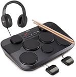 Tabletop Electric Drum Set DD80 by Gear4music with Pro Headphones