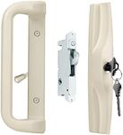 House Guard Patio Door Lock and Handle Set with Key, Choices That Add a Unique Signature to Your Patio Glass Door Lock,Suitable for a Variety of Replacement Sliding Patio Doors Handle(Beige Color)