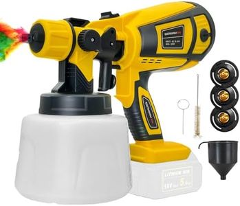 Cordless Paint Sprayer for DEWALT 18V Battery, HVLP Spray Gun Fence Paint Sprayer with 3 Nozzles & 1000ml Detachable Tank for Home Interior and Exterior (No Battery)