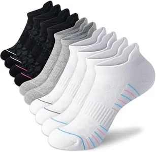 Amutost Ankle Socks Womens Athletic Running Comfort No Show Low Cut Cushioned 6 Pairs