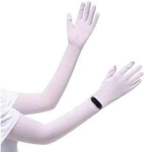 apaepr Ultra Thin Full Finger UV Protection Gloves Driving Gloves Women, Breathable Touchscreen UPF Glove Sun Protection Glove (Purple, One Size)