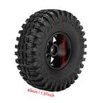 RC Tire, RC Accessory Rubber Tire 4Pcs 6 Holes Rubber Tires With Hubs RC Wheel Tire Wheel Tyres RC Car Tyre, for 1/10 Scale RC Off-road Car