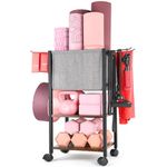 Yoga Mat Storage Gym Equipment Dumbbell Stand Dumbbell Rack Gym Storage Home Gym Workout Equipment Storage for Yoga Block Foam Roller Resistance Band Dumbbell Kettlebell