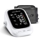 HealthSense BP Machine Digital for Home Best, Blood Pressure Monitor Checking Machine, with 2x90 Reading Memory, Adjustible Arm Cuff 22-42 cm, Large LED Display Heart Mate BP 144 (White)