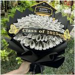 Graduation Gifts 2025 - DIY Money Bouquet for Her Him - Bouquets Filled with Folded Bills Gifts for Kindergarten Middle High School College - Class of 2025 Money Gift Ideas for Women Daughter Son