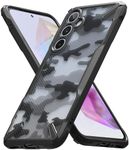 Ringke Fusion-X [Military Design] Compatible with Samsung Galaxy A35 5G Case, Camouflage Hard Back Heavy Duty Rugged Shockproof Protective Bumper Phone Cover with Camera Protection - Camo Black