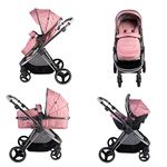 Red Kite Push Me Pace Travel System with 0+ Infant Carrier Car Seat (Blush/Pink) One Size, 1 Count (Pack of 1)