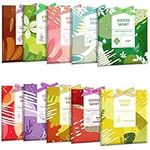 LASENTEUR Scented Sachets, Drawer Fragrance Hanging Scent for the Closets Cupboard Suitcase Bedroom Living Room, 10 Different Fragrances, Large Size Sachets