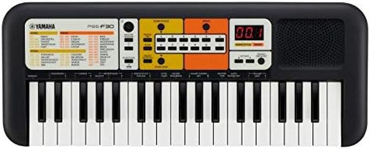 Yamaha PSS-F30 - Portable and Lightweight, Children's Keyboard, 120 Built-in Voices and 30 Songs with Smart Chord Function, Fun Learning Instrument, in Black