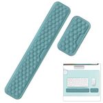 Giecy Keyboard Wrist Support and Mouse Wrist Rest Set, Ergonomic Wrist Rest Relief Wrist Pain for Home Office Computer Desk, Laptop, Gaming, Typing with Memory Foam Massage Holes (Green)