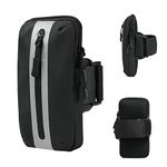 Prime Comfort Running Phone Holder Armband, iPhone Arm Bands for Exercise, Running Arm Bands for Cell Phone, Phone Purse Cell Phone Holder for Walking (Black)