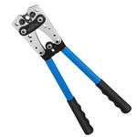 LEYDEN® HX-50B Professional 6-50mm2 Rotating Dies Hex Crimping Tool For Aluminum and Copper Termination Battery Cable Lug, Manual Crimping Tool