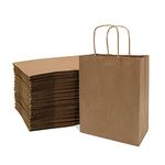 Packwell Paper Stock Bags for Bakery Cookies, Treats, Snacks, Sandwiches Small Grocery Bags for Shopping, Storage (Brown) (12x4x16, 25)