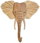 Crane Baby Safari Nursery Décor, Wooden Animal Wall Décor for Boys and Girls, Elephant, 21" x 21"