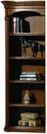 Hekman Old World Walnut Burl Executive Left Bookcase - Wood Bookshelf, 5 Shelf Bookcase, 3 Adjustable Wood Shelves, Wooden Finish, Case Levelers - Home, Library, Bedroom, and Living Room Furniture