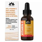 Natural Paradise Vitamin C Serum for Face, 20% Vitamin C Aloe Vera Facial Serum with Hyaluronic Acid, Aloe Vera, 30 mL