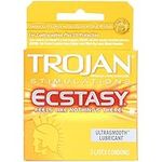 Trojan ultra ribbed Ecstasy, 3 count