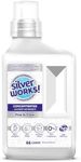 SilverWorks! Powerful Odor Eliminating Laundry Detergent Liquid, Silver Ion Deodorizer Technology, Laundry Odor Eliminator For Clothes, Cleans, Deodorizes & Protects - 33 fl oz, 66 Loads, Free & Clear