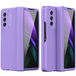Miimall Case with Hinge Protection Compatible with Samsung Galaxy Z Fold 2, Ultra-Thin Hard PC Bumper Full Protection Anti-Drop Free Folding Hinged Cover Case for Galaxy Z Fold 2-Purple