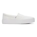 TOMS Women's Fenix Platform Slip-On Sneaker, White Washed Canvas, 4.5 UK